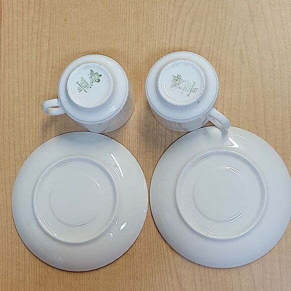 Beautiful Vintage Fred Roberts Company Floral Porcelain Teapot.Cups+ Saucers - Picture 13 of 14